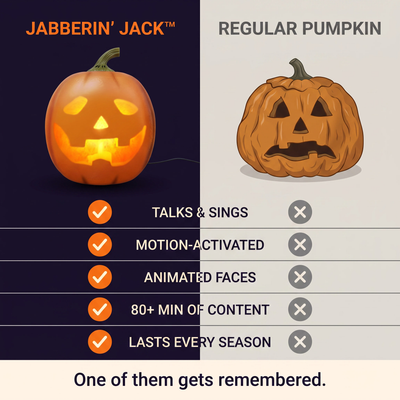 Jabberin' Jack vs regular pumpkin comparison