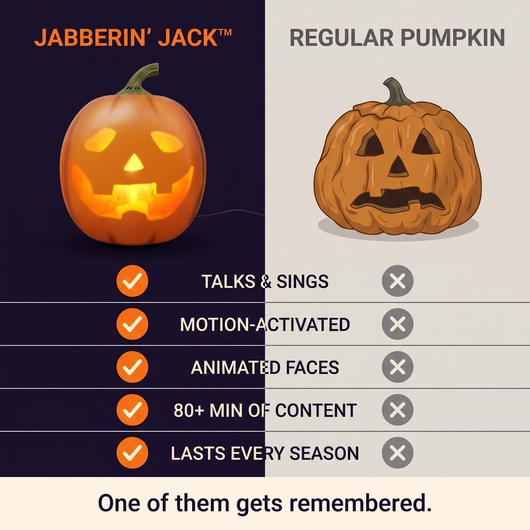 Jabberin' Jack vs regular pumpkin comparison