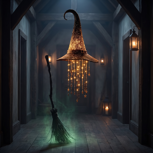 Floating Witch Hat Lights