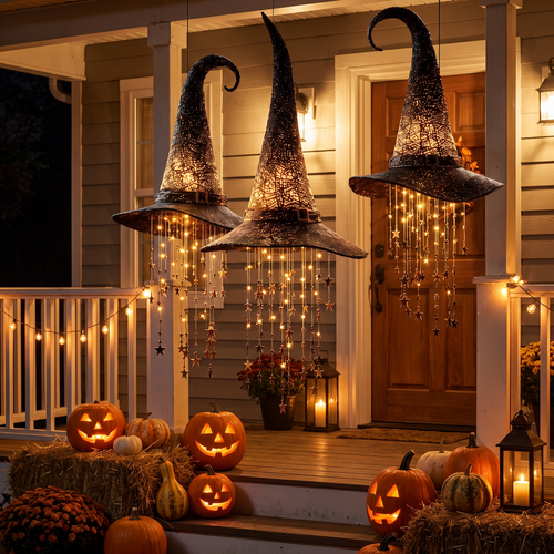 Floating Witch Hat Lights