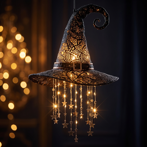 Floating Witch Hat Lights
